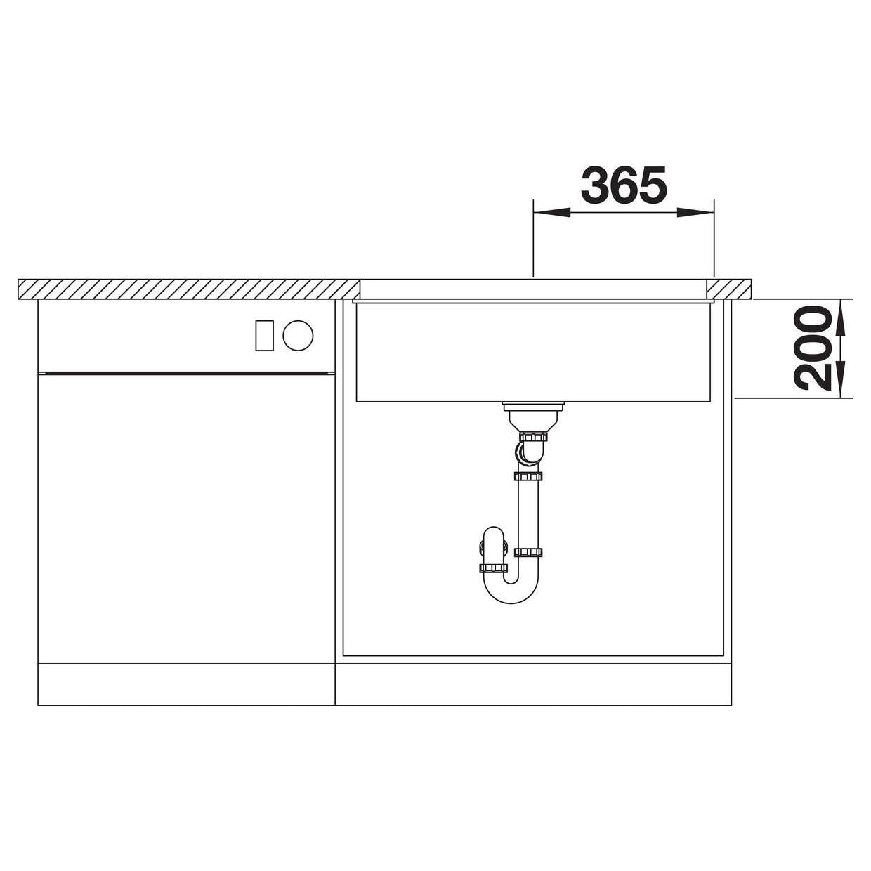 BLANCO ETAGON 700-U SILGRANIT ohne Ablauffernbedienung mit Zubehör schwarz 525891