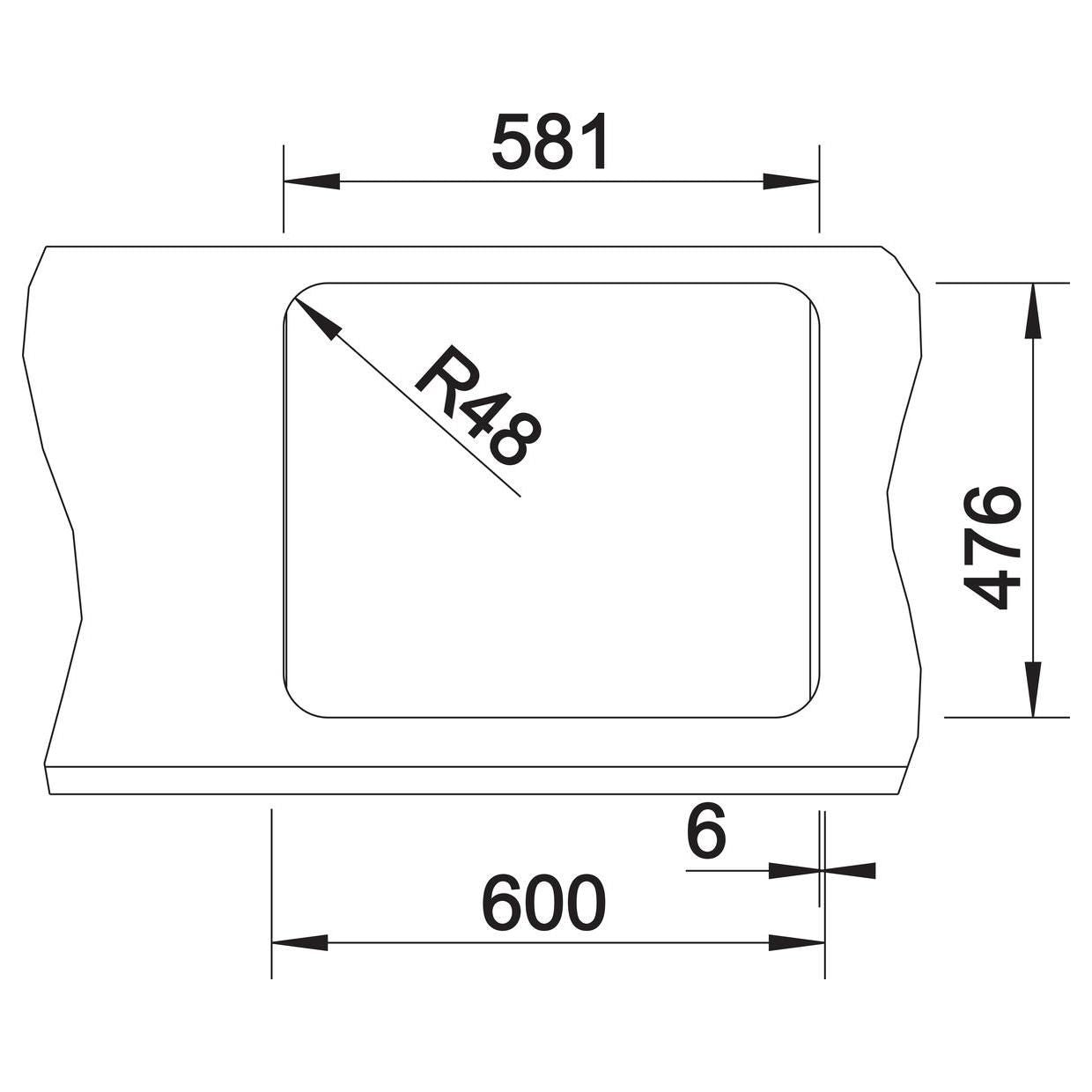 BLANCO LANTOS 6-IF Edelstahl Bürstfinish mit Ablauffernbedienung mit Schale reversibel 516676