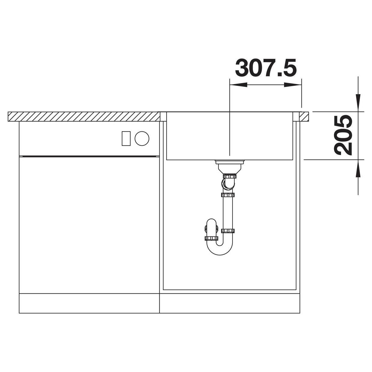 BLANCO LEMIS 6-IF Edelstahl Bürstfinish mit Ablauffernbedienung 525109