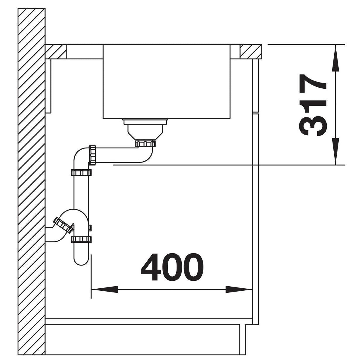 BLANCO LEMIS 6-IF Edelstahl Bürstfinish mit Ablauffernbedienung 525109