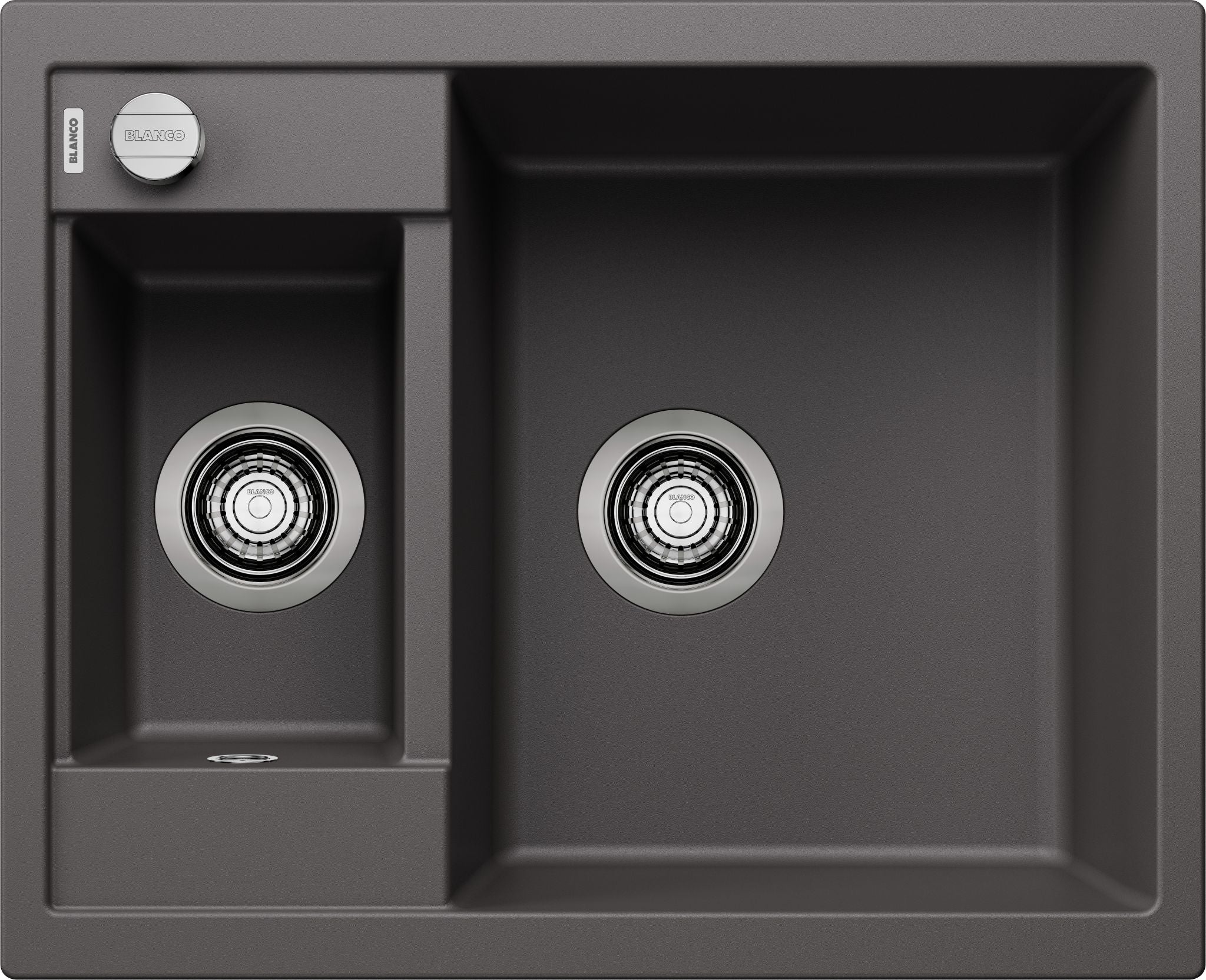 BLANCO METRA 6 SILGRANIT mit Ablauffernbedienung reversibel felsgrau 518874
