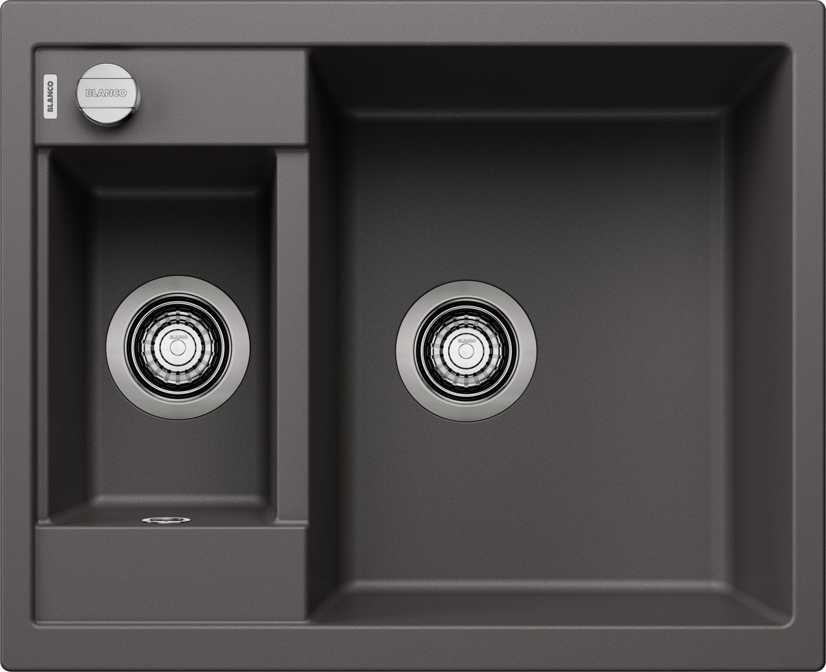 BLANCO METRA 6 SILGRANIT mit Ablauffernbedienung reversibel felsgrau 518874