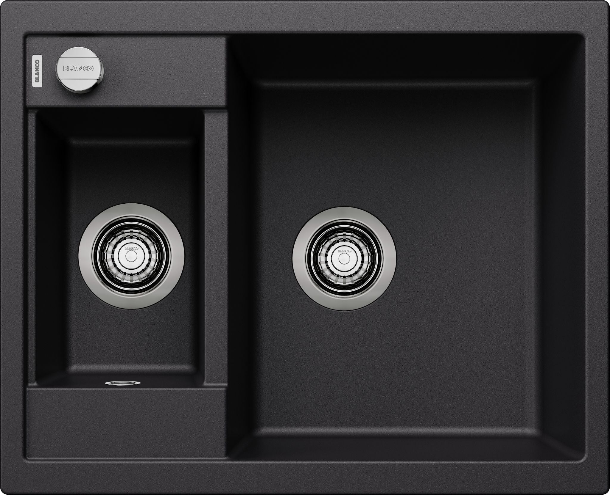 BLANCO METRA 6 SILGRANIT mit Ablauffernbedienung reversibel schwarz 525922