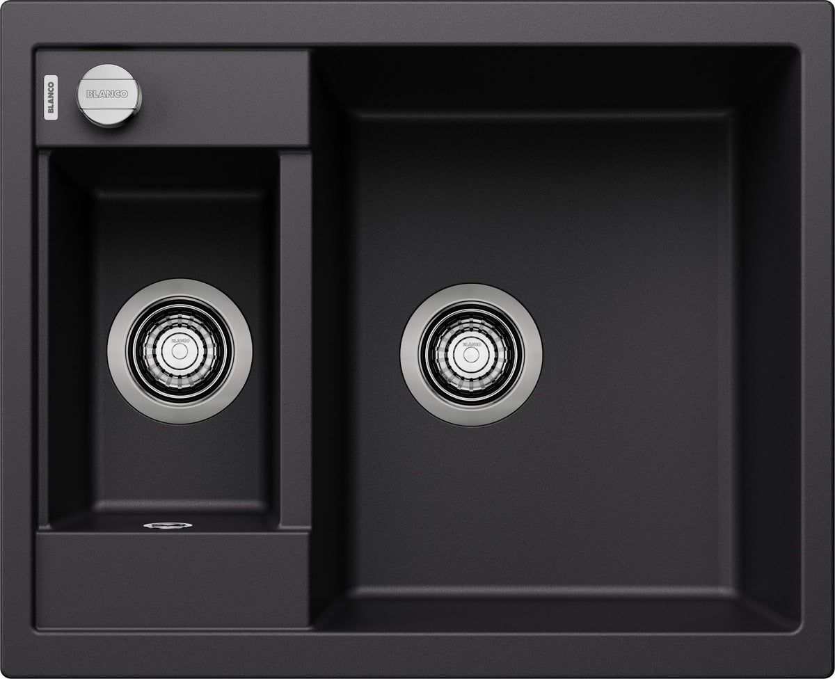 BLANCO METRA 6 SILGRANIT mit Ablauffernbedienung reversibel schwarz 525922