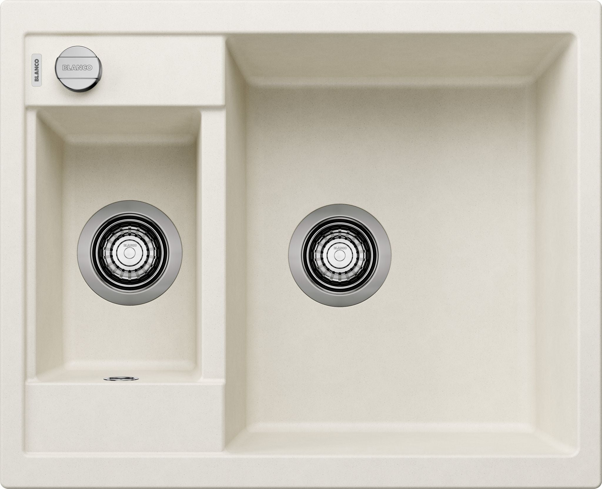 BLANCO METRA 6 SILGRANIT mit Ablauffernbedienung reversibel softweiß 527112