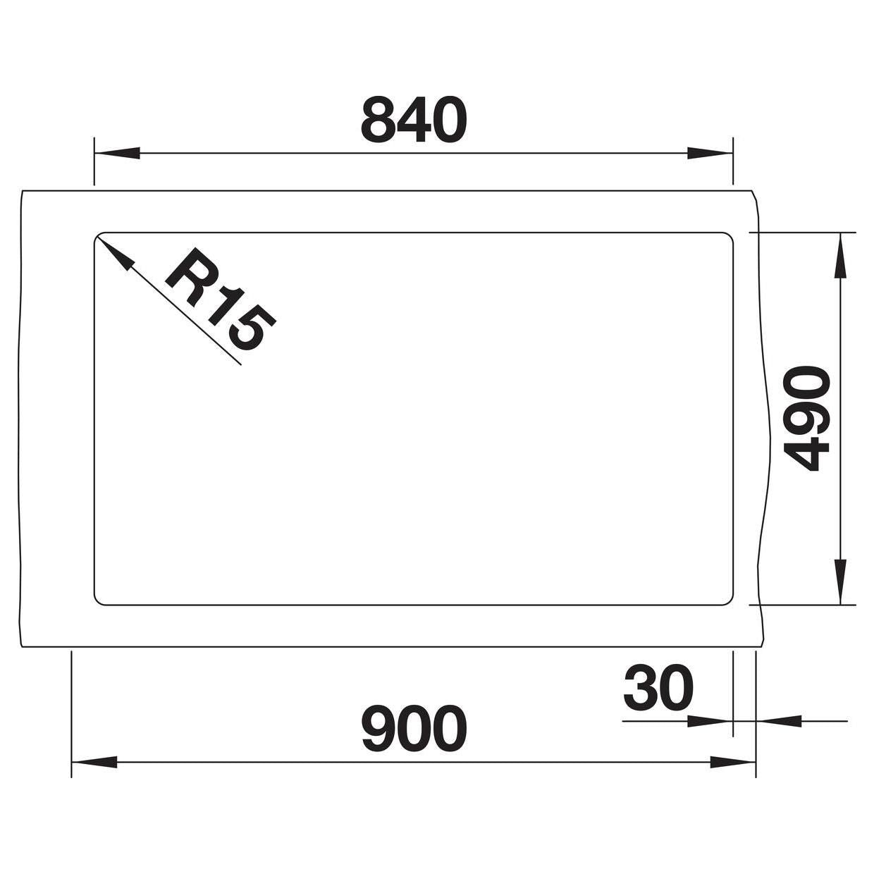 BLANCO NAYA XL 9 SILGRANIT ohne Ablauffernbedienung keine Beckenlage schwarz 525947