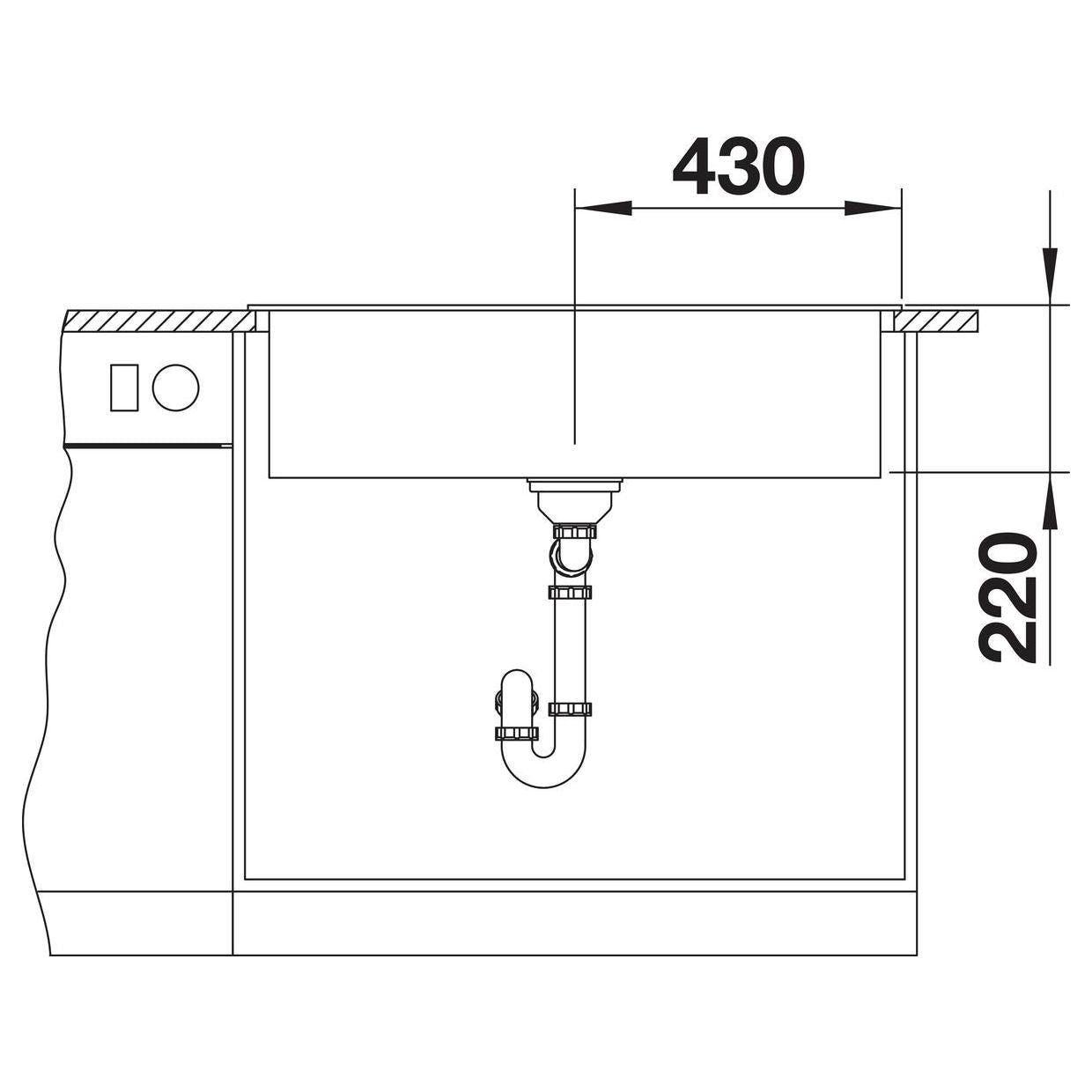 BLANCO NAYA XL 9 SILGRANIT ohne Ablauffernbedienung keine Beckenlage schwarz 525947