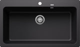 BLANCO NAYA XL 9 SILGRANIT ohne Ablauffernbedienung keine Beckenlage schwarz 525947