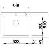 BLANCO PALONA 6 Keramik mit Ablauffernbedienung schwarz 524738