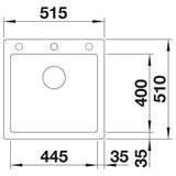 BLANCO PLEON 5 SILGRANIT mit Ablauffernbedienung schwarz 525952
