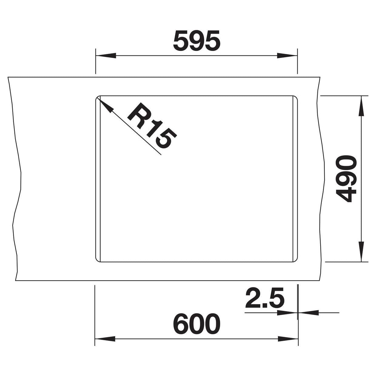 BLANCO PLEON 6 Split SILGRANIT ohne Ablauffernbedienung Hauptbecken links schwarz 525955