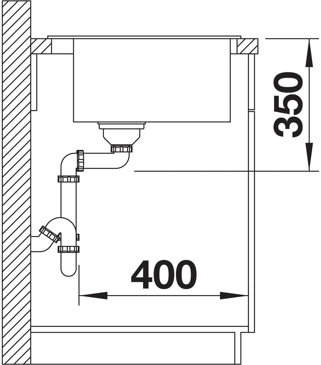 BLANCO PLEON 8  SILGRANIT ohne Ablauffernbedienung felsgrau 523044