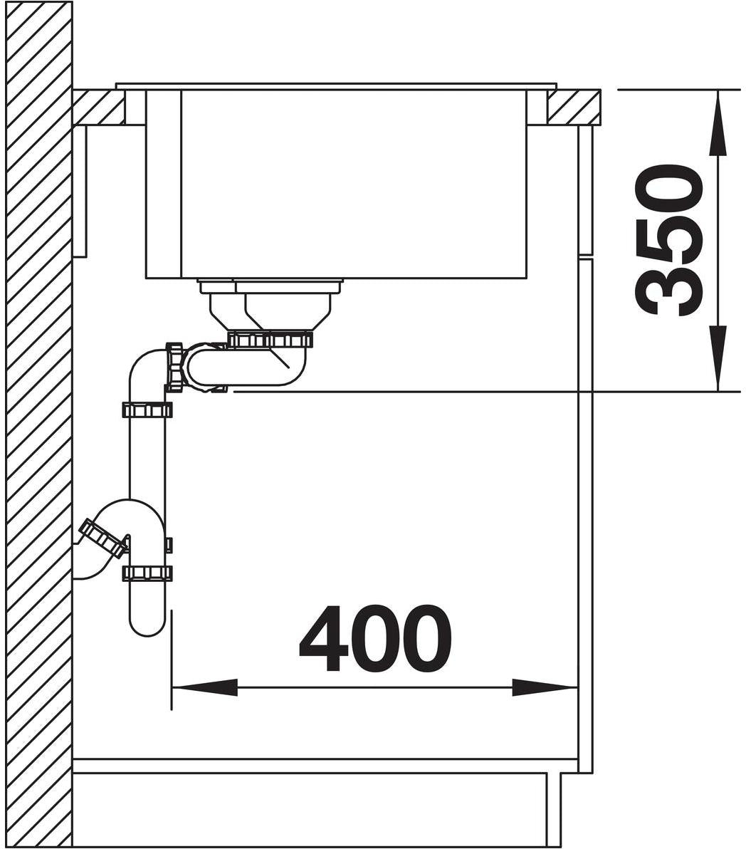 BLANCO PLEON 9 SILGRANIT ohne Ablauffernbedienung Hauptbecken rechts weiß 523061