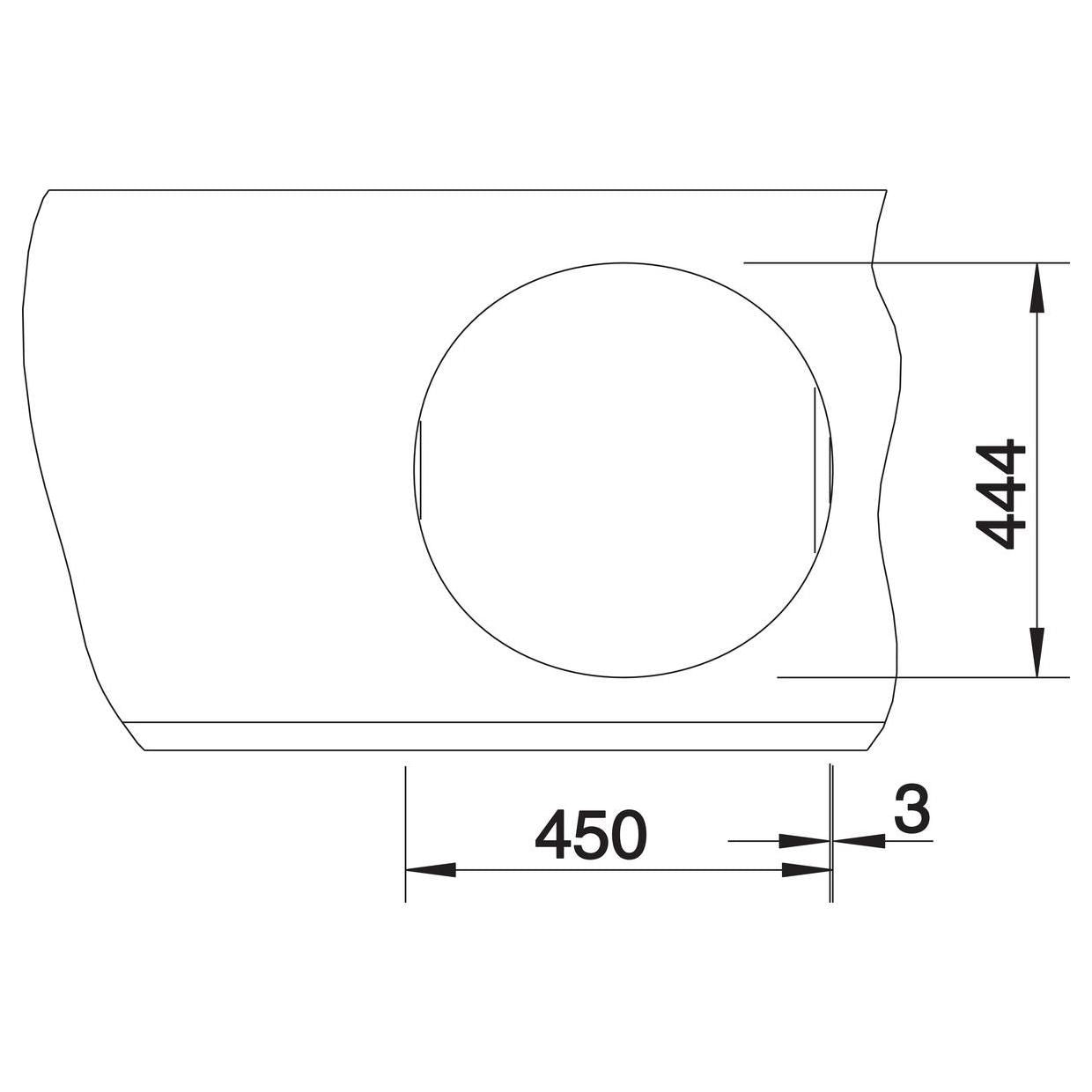 BLANCO RONDOSOL 3½'' Edelstahl Bürstfinish ohne Ablauffernbedienung 513306