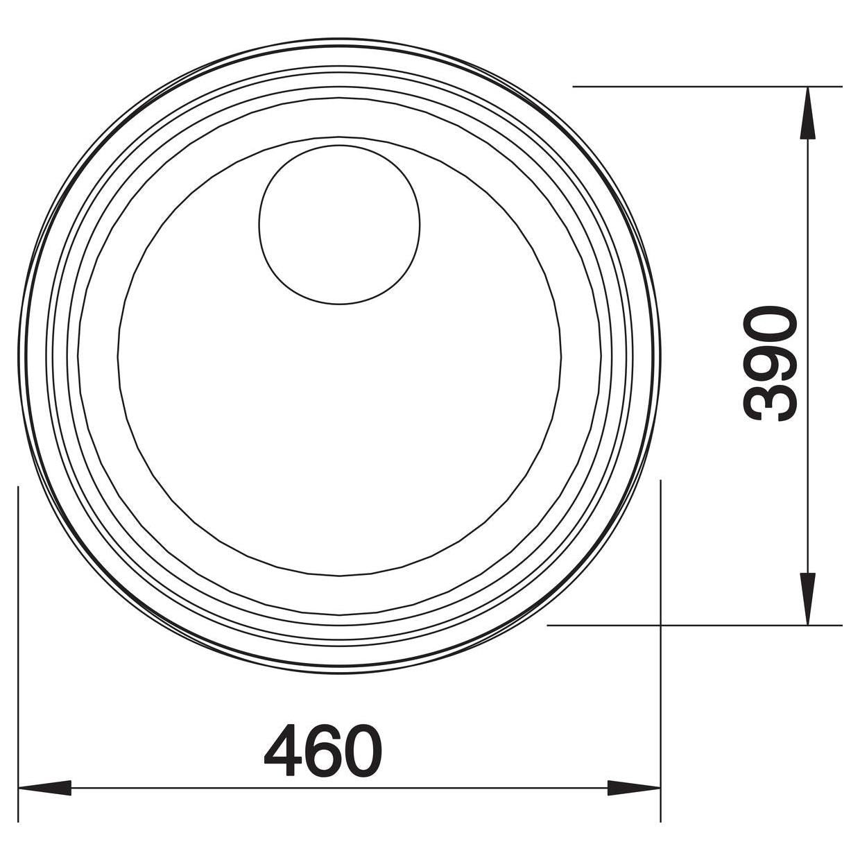 BLANCO RONDOSOL 3½'' Edelstahl Bürstfinish ohne Ablauffernbedienung 513306