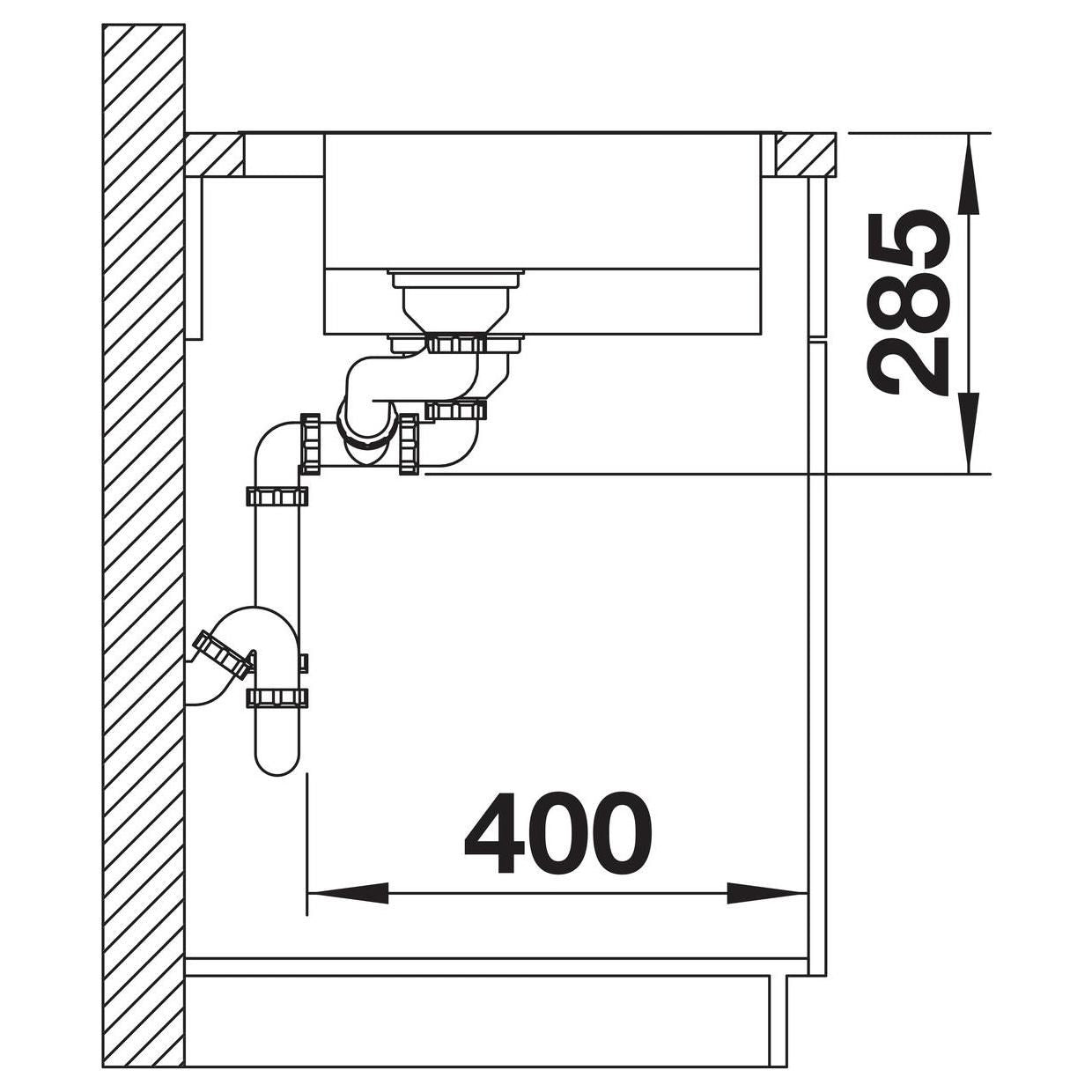 BLANCO SOLIS 340/180-IF/A Edelstahl Bürstfinish mit Ablauffernbedienung Becken rechts 526132