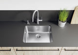 BLANCO SOLIS 340/180-U Edelstahl Bürstfinish ohne Ablauffernbedienung Becken links 526129