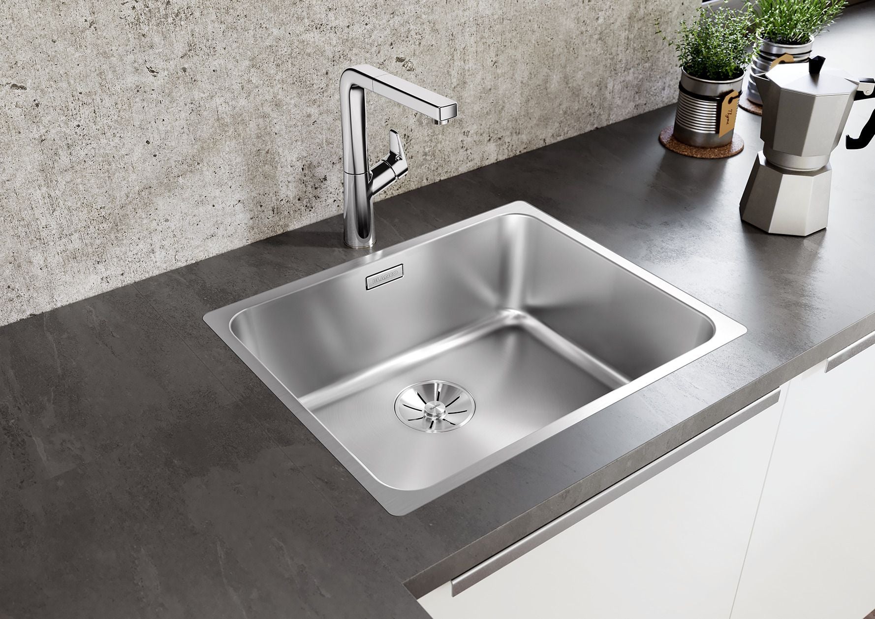 BLANCO SOLIS 400-IF Edelstahl Bürstfinish ohne Ablauffernbedienung 526118