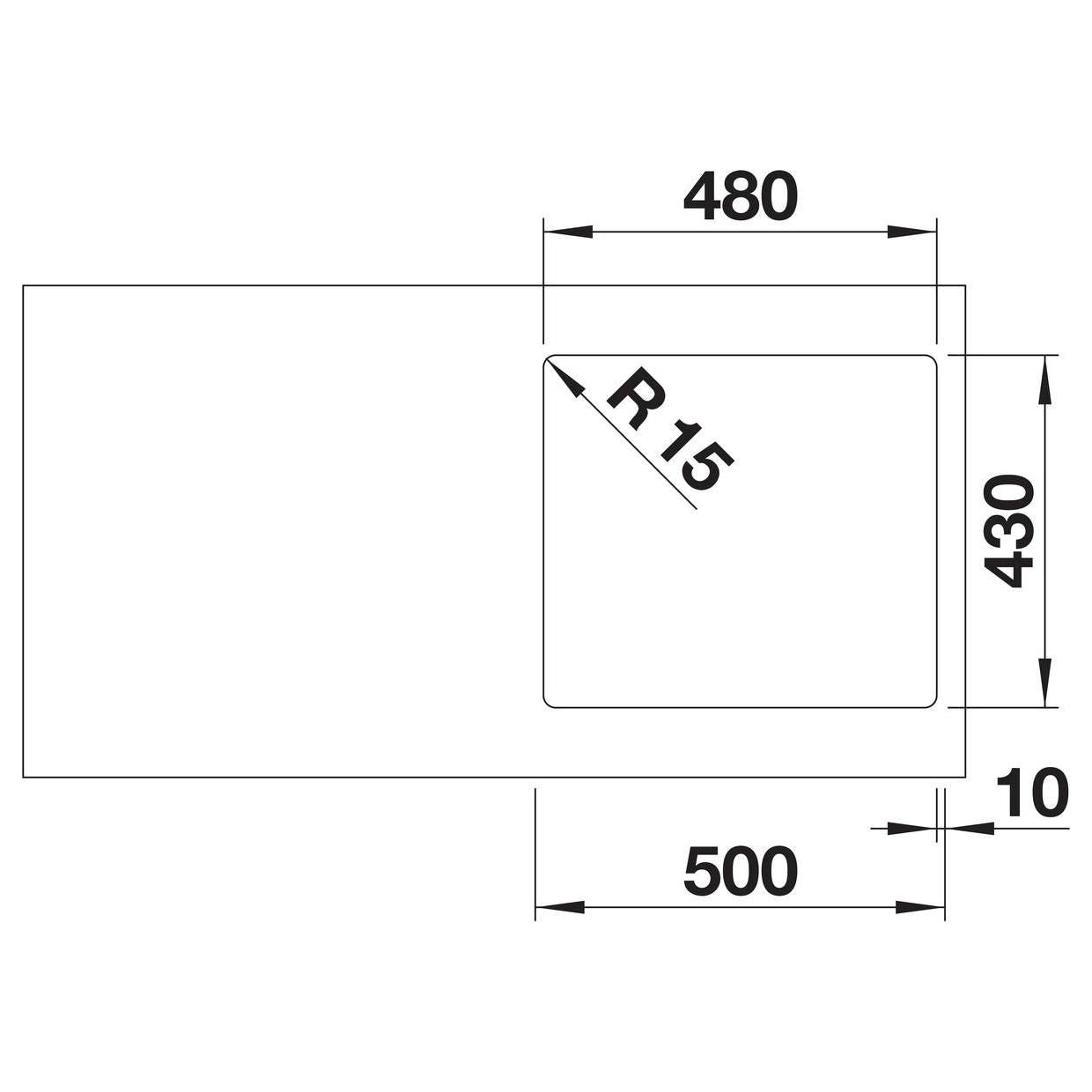 BLANCO SOLIS 450-IF Edelstahl Bürstfinish ohne Ablauffernbedienung 526121