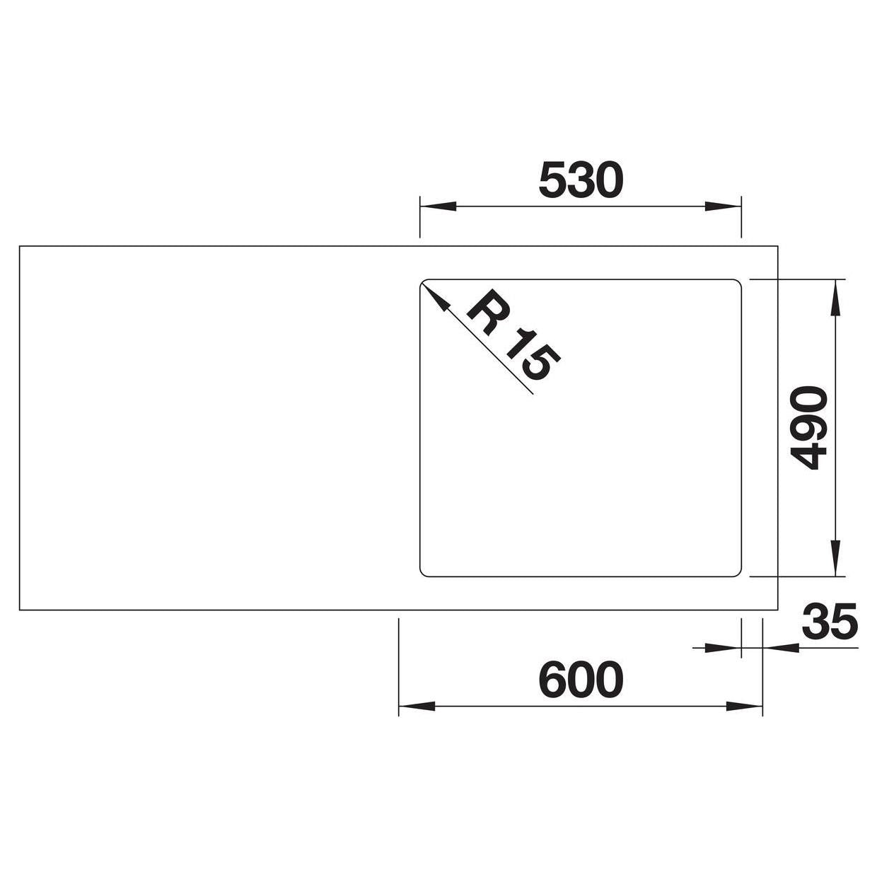 BLANCO SOLIS 500-IF/A Edelstahl Bürstfinish mit Ablauffernbedienung 526124