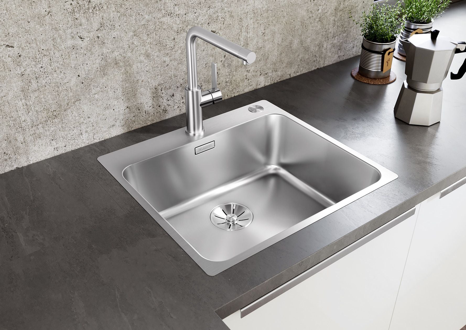BLANCO SOLIS 500-IF/A Edelstahl Bürstfinish mit Ablauffernbedienung 526124