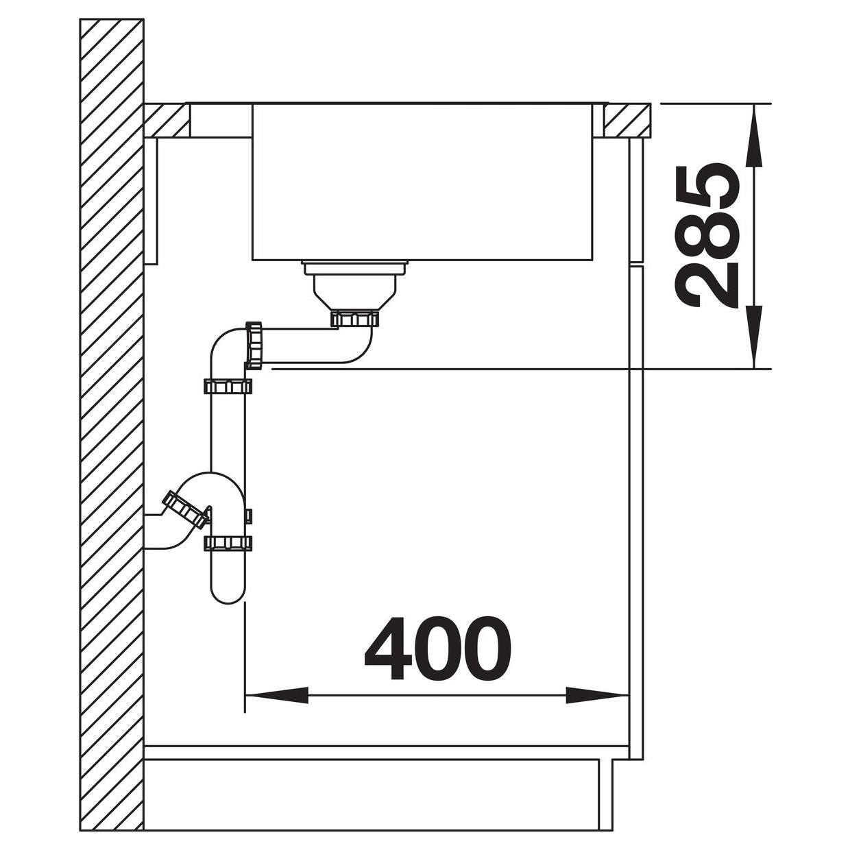 BLANCO SOLIS 500-IF/A Edelstahl Bürstfinish mit Ablauffernbedienung 526124