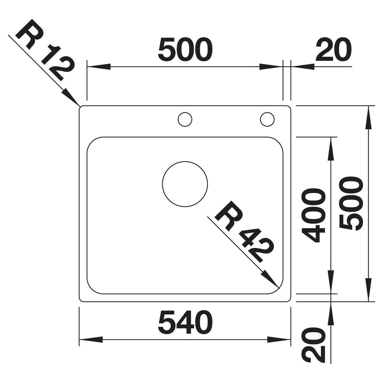 BLANCO SOLIS 500-IF/A Edelstahl Bürstfinish mit Ablauffernbedienung 526124