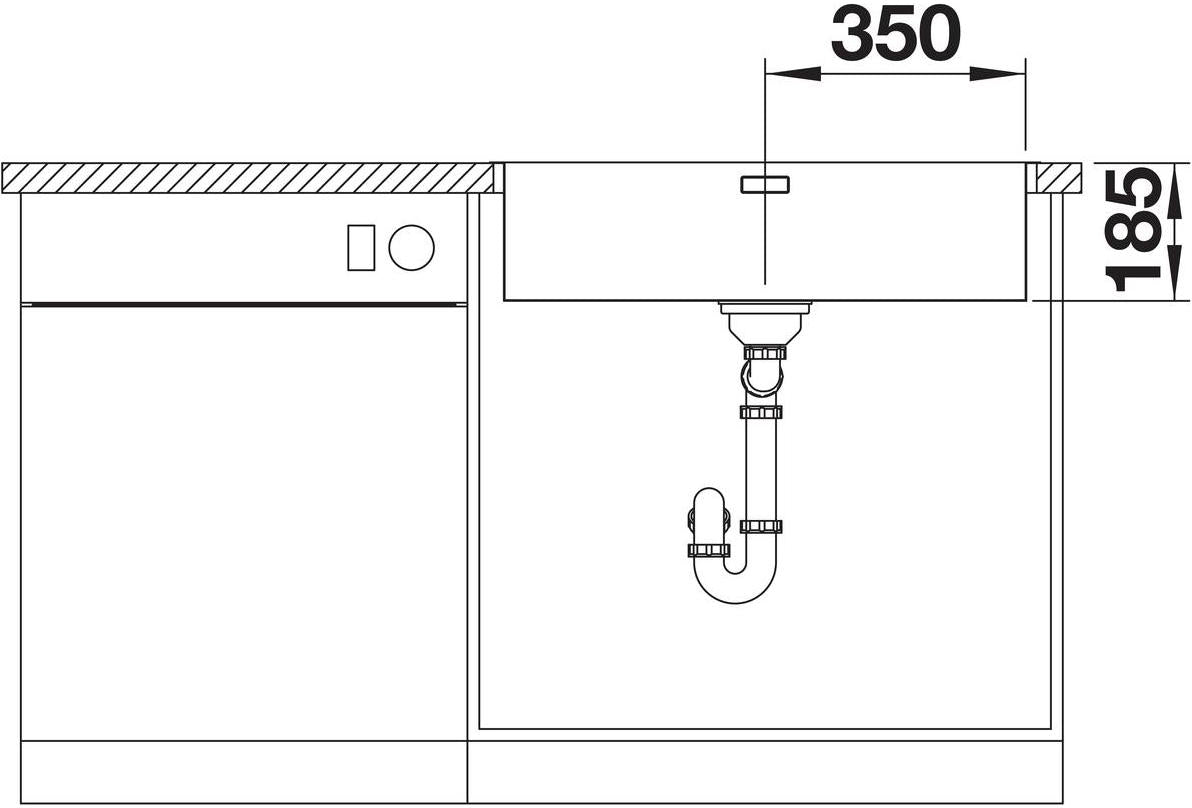 BLANCO SOLIS 700-IF Edelstahl Bürstfinish ohne Ablauffernbedienung 526126