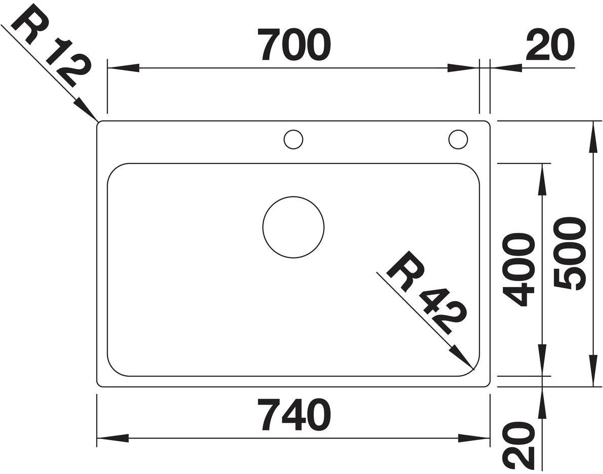 BLANCO SOLIS 700-IF/A Edelstahl Bürstfinish mit Ablauffernbedienung 526127