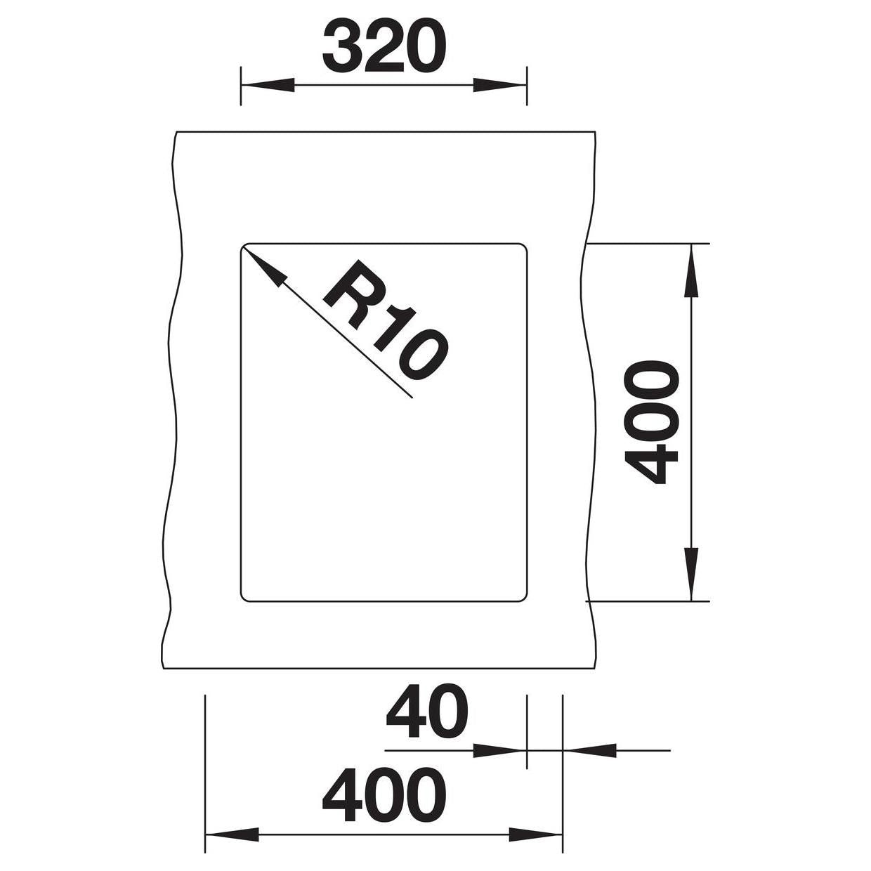 BLANCO SUBLINE 320-U SILGRANIT ohne Ablauffernbedienung softweiß 527160