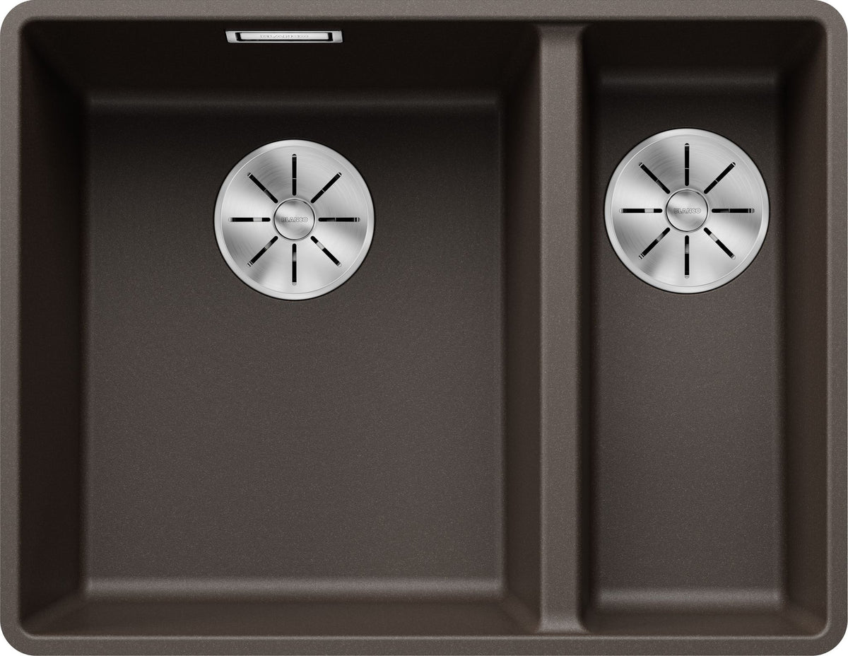 BLANCO SUBLINE 340/160-F SILGRANIT ohne Ablauffernbedienung Hauptbecken links café 523573