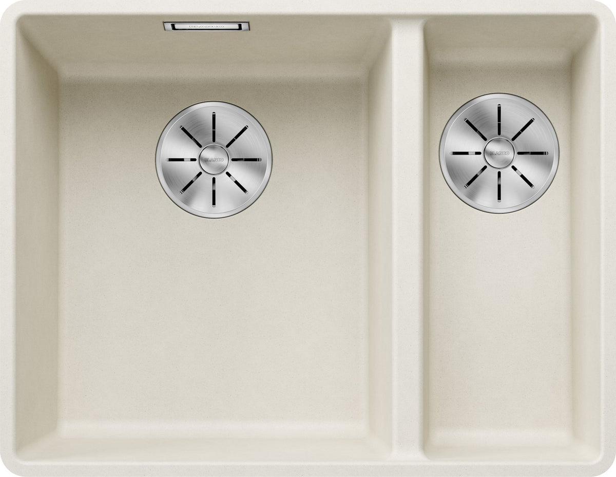 BLANCO SUBLINE 340/160-F SILGRANIT ohne Ablauffernbedienung Hauptbecken links softweiß 527161