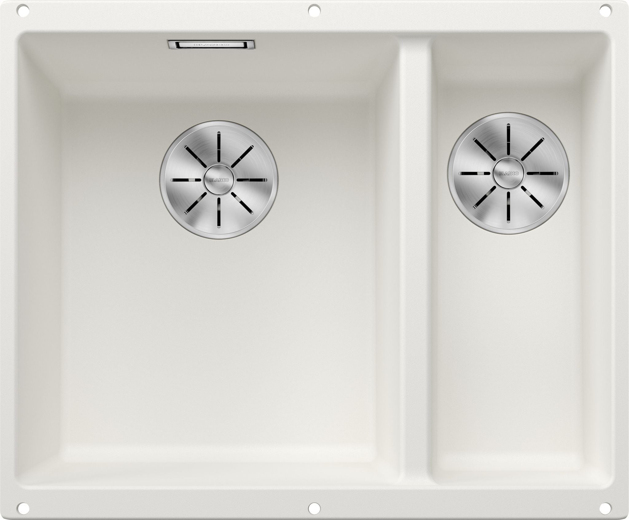BLANCO SUBLINE 340/160-U SILGRANIT ohne Ablauffernbedienung Hauptbecken links weiß 523552