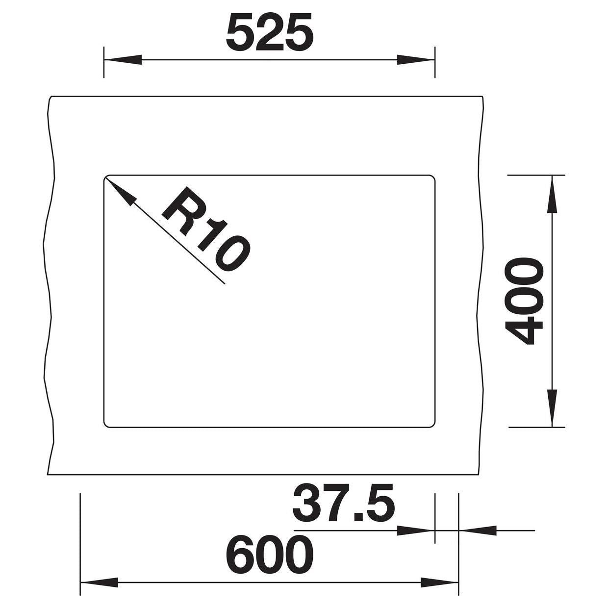 BLANCO SUBLINE 340/160-U SILGRANIT ohne Ablauffernbedienung Hauptbecken rechts anthrazit 523558