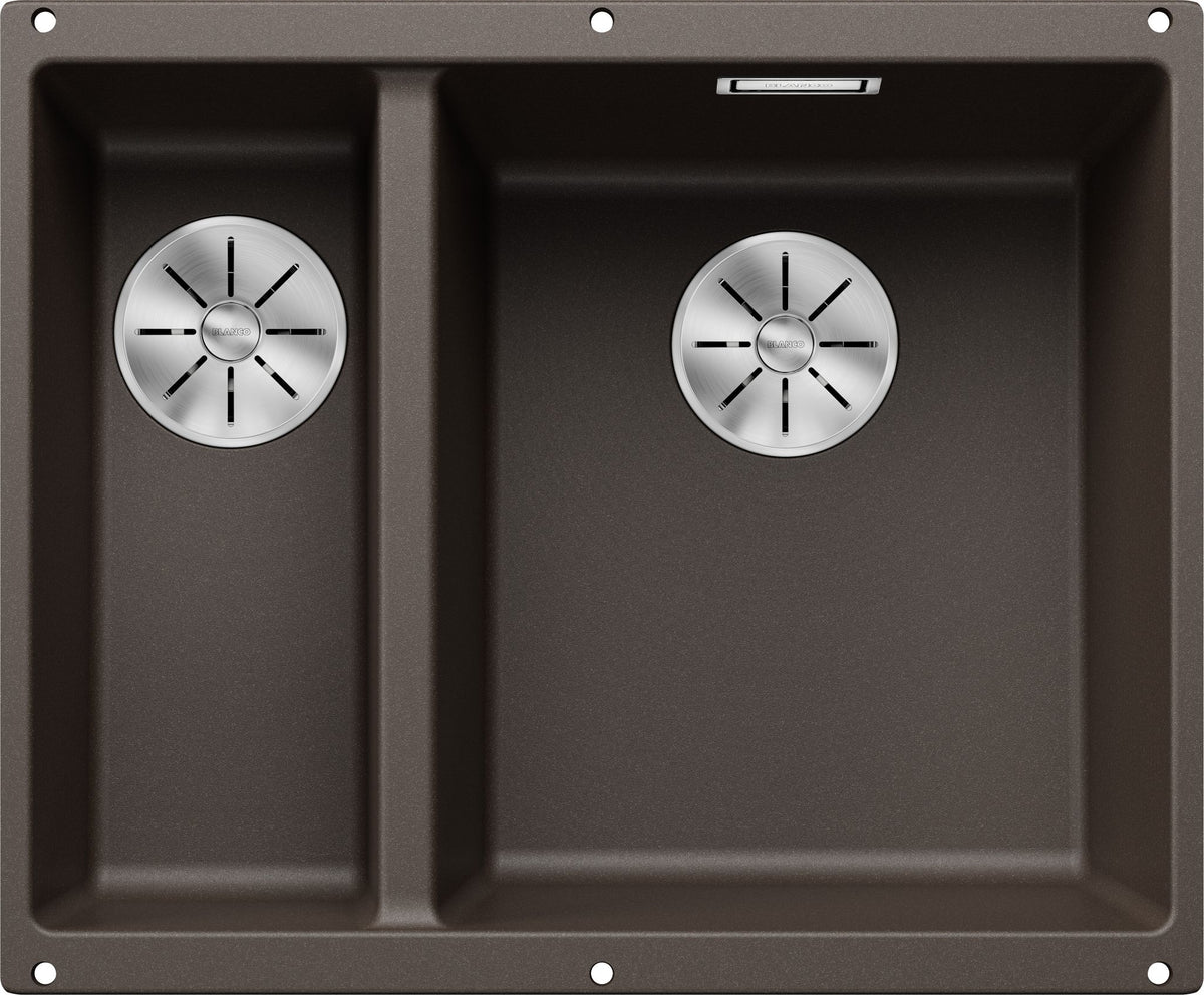 BLANCO SUBLINE 340/160-U SILGRANIT ohne Ablauffernbedienung Hauptbecken rechts café 523567