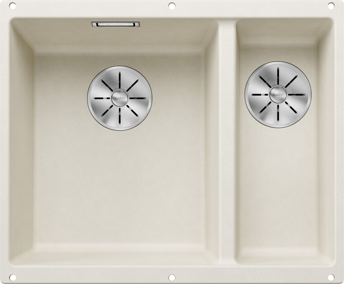 BLANCO SUBLINE 340/160-U SILGRANIT ohne Ablauffernbedienung Hauptbecken links softweiß 527162