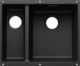 BLANCO SUBLINE 340/160-U Becken re. SILGRANIT ohne Ablauffernbedienung Hauptsbecken rechts schwarz 527810
