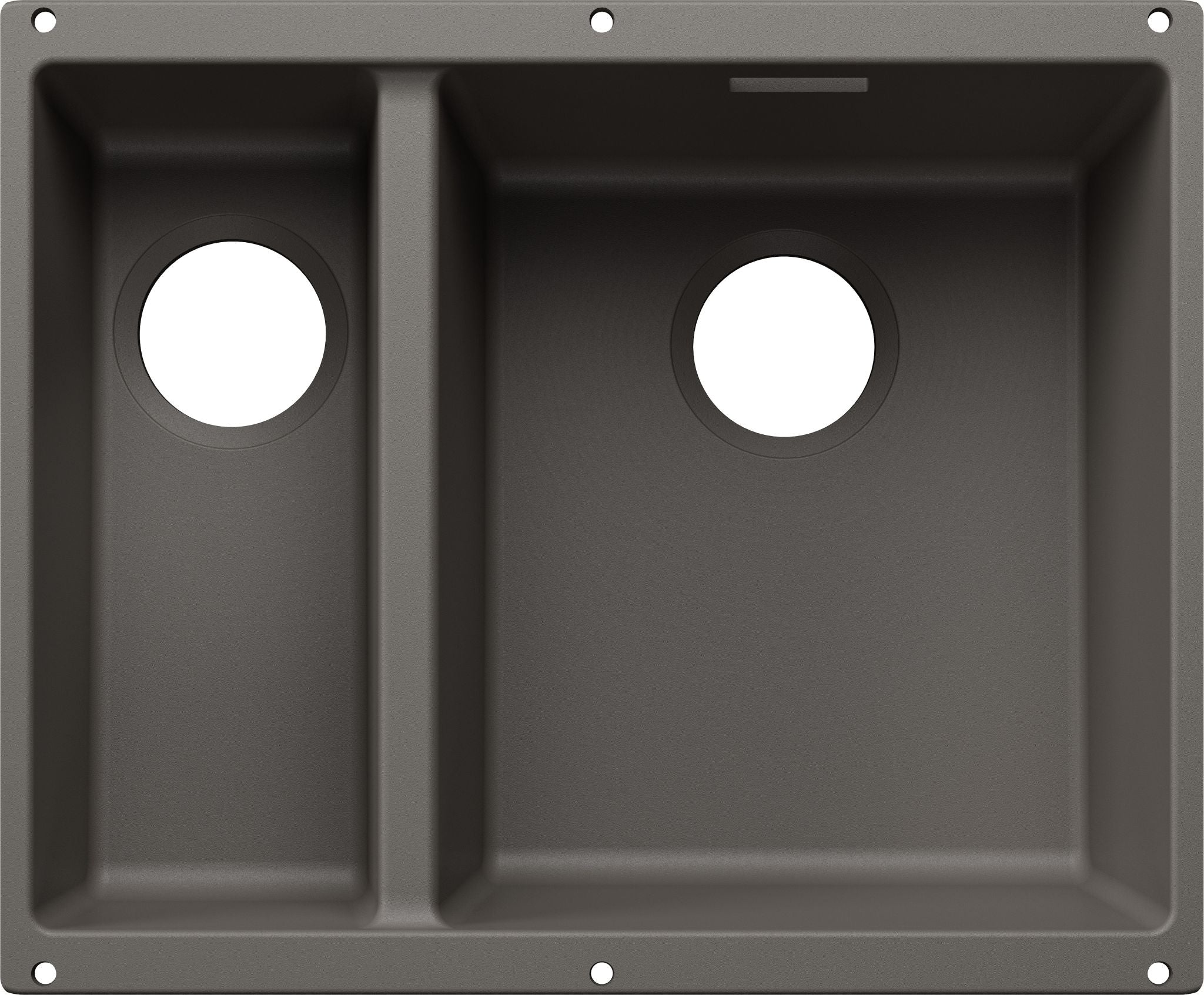 BLANCO SUBLINE 340/160-U Becken re. SILGRANIT ohne Ablauffernbedienung Hauptsbecken rechts vulkangrau 527811