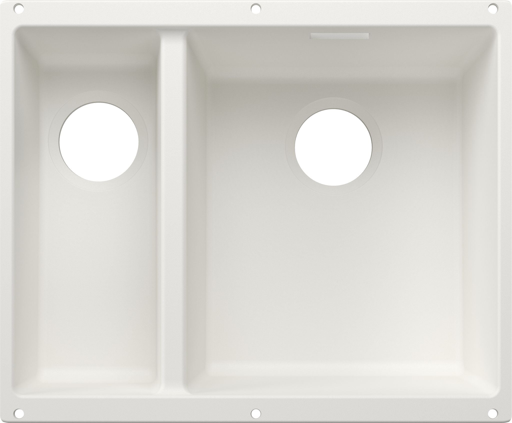 BLANCO SUBLINE 340/160-U Becken re. SILGRANIT ohne Ablauffernbedienung Hauptsbecken rechts weiß 527815