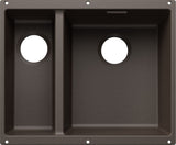 BLANCO SUBLINE 340/160-U Becken re. SILGRANIT ohne Ablauffernbedienung Hauptsbecken rechts café 527816