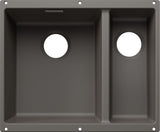 BLANCO SUBLINE 340/160-U Becken li. SILGRANIT ohne Ablauffernbedienung Hauptsbecke links vulkangrau 527819