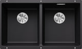 BLANCO SUBLINE 350/350-U SILGRANIT ohne Ablauffernbedienung schwarz 525987