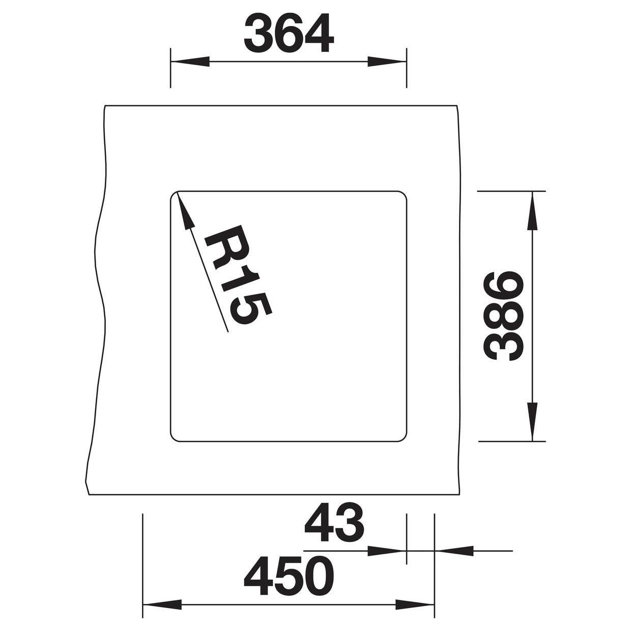 BLANCO SUBLINE 375-U Keramik ohne Ablauffernbedienung schwarz 523732