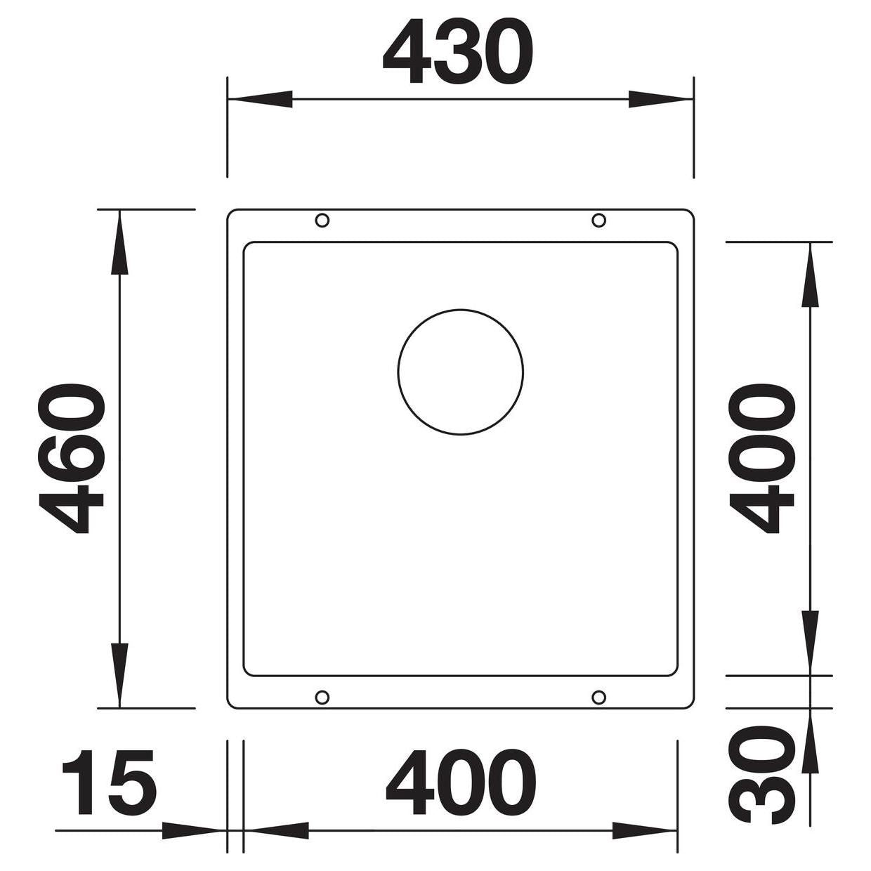 BLANCO SUBLINE 400-U SILGRANIT ohne Ablauffernbedienung café 523431