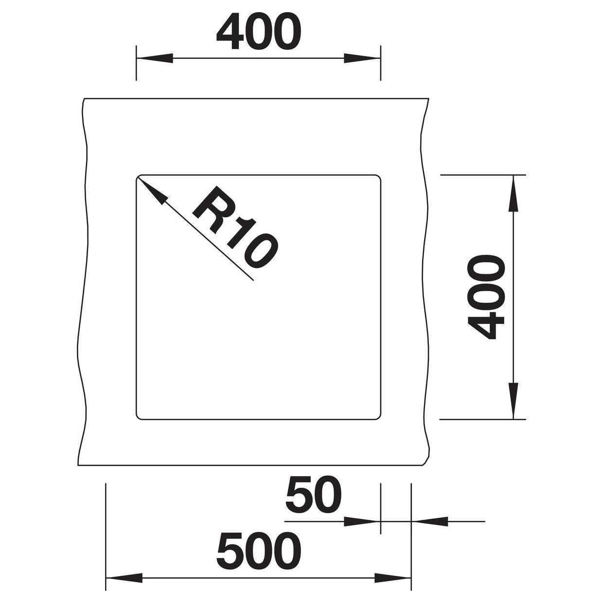 BLANCO SUBLINE 400-U  SILGRANIT ohne Ablauffernbedienung anthrazit 527789