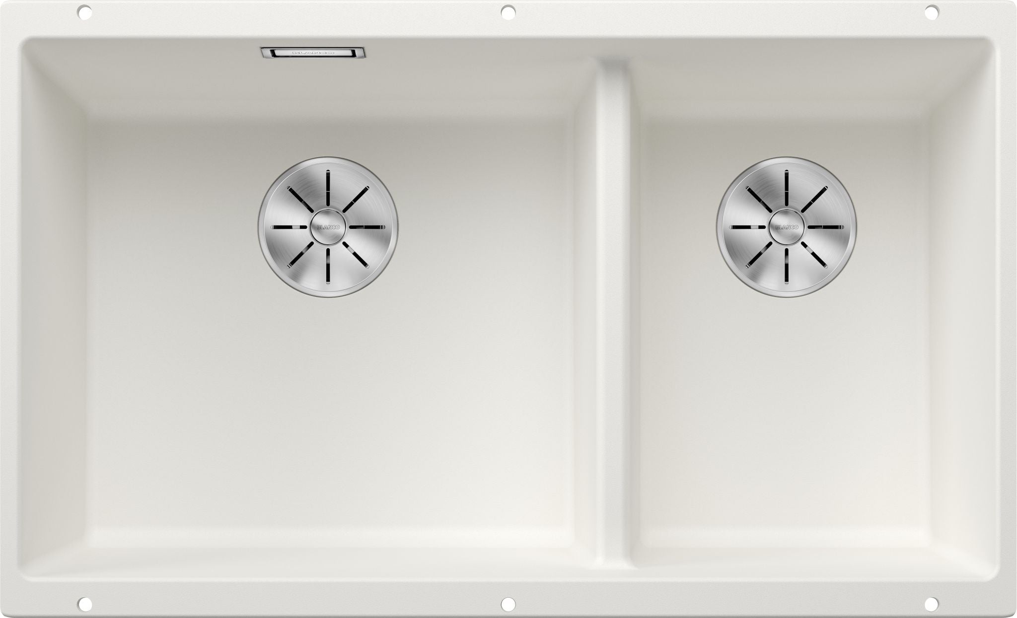 BLANCO SUBLINE 430/270-U SILGRANIT ohne Ablauffernbedienung Hauptbecken links weiß 523155
