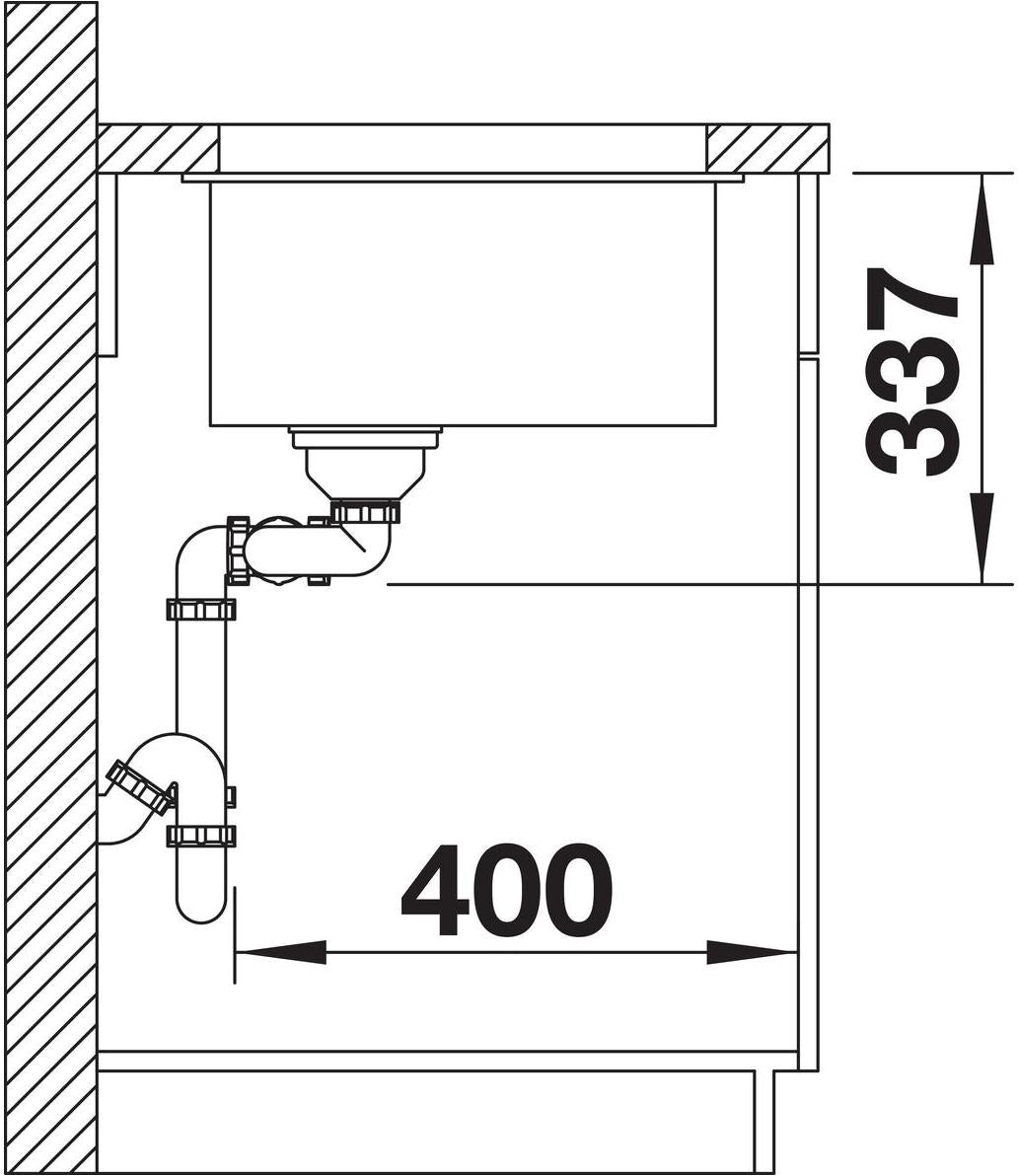 BLANCO SUBLINE 480/320-U SILGRANIT ohne Ablauffernbedienung anthrazit 523584