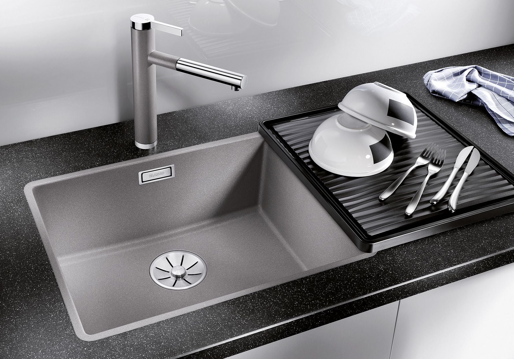 BLANCO SUBLINE 500-F SILGRANIT ohne Ablauffernbedienung anthrazit 523532