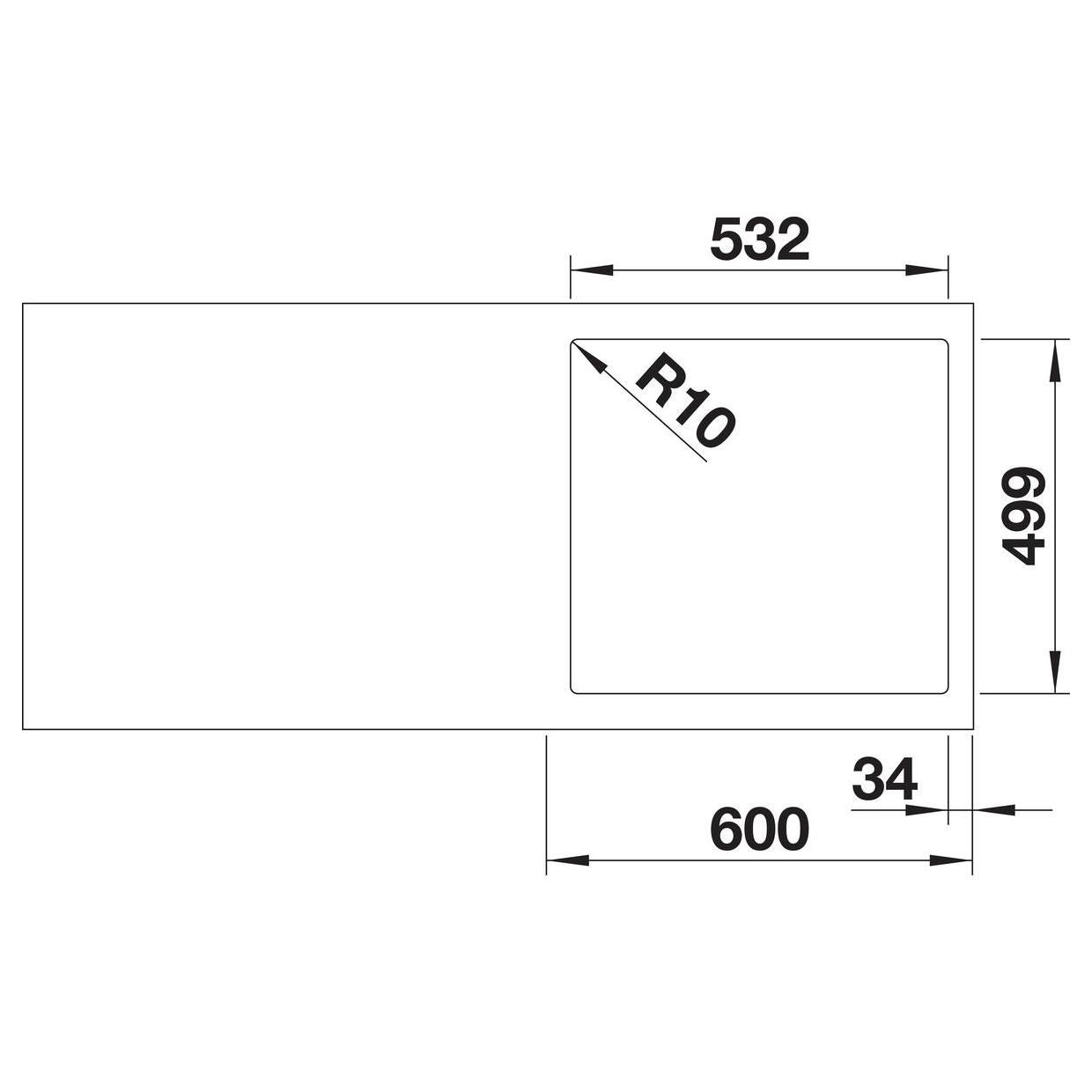 BLANCO SUBLINE 500-IF/A SteelFrame SILGRANIT mit Ablauffernbedienung anthrazit 524111