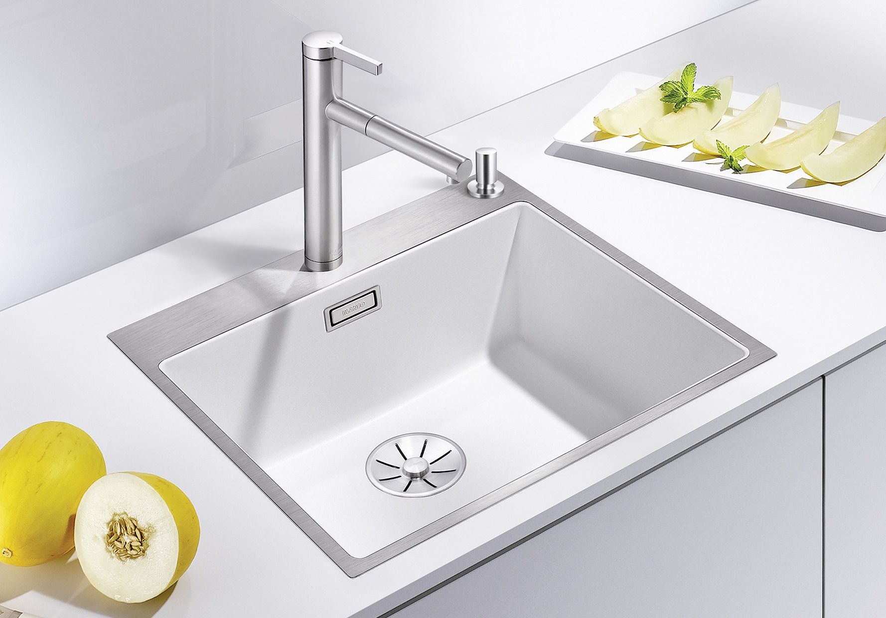 BLANCO SUBLINE 500-IF/A SteelFrame SILGRANIT mit Ablauffernbedienung anthrazit 524111